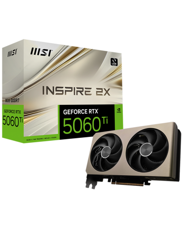 Видеокарта MSI RTX5060Ti INSPIRE 2X 8GB GDDR7 128bit 3xDP HDMI 2FAN RTL