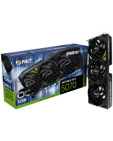 Видеокарта Palit RTX5070 GAMINGPRO-S OC 12GB GDDR7 192bit 3xDP HDMI 3FAN RTL