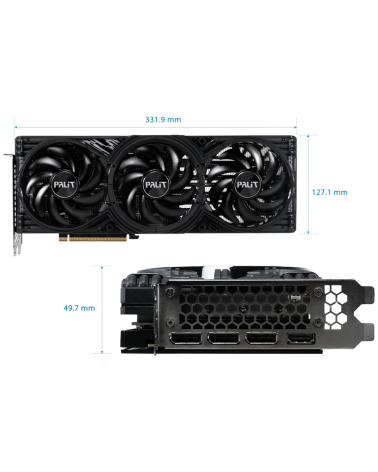 Видеокарта Palit RTX5070 GAMINGPRO-S OC 12GB GDDR7 192bit 3xDP HDMI 3FAN RTL