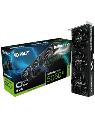 Видеокарта Palit RTX5060Ti INFINITY 3 OC 8GB GDDR7 128bit 3xDP HDMI 3FAN RTL