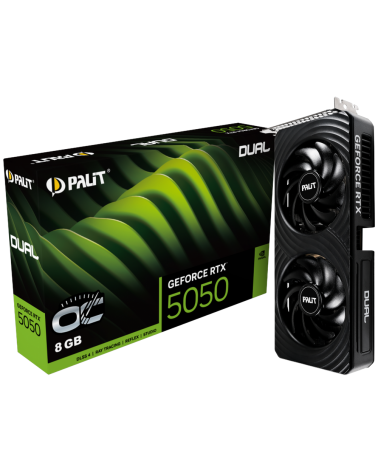 Видеокарта Palit RTX5050 DUAL OC 8GB GDDR6 128bit 3xDP HDMI 2FAN RTL