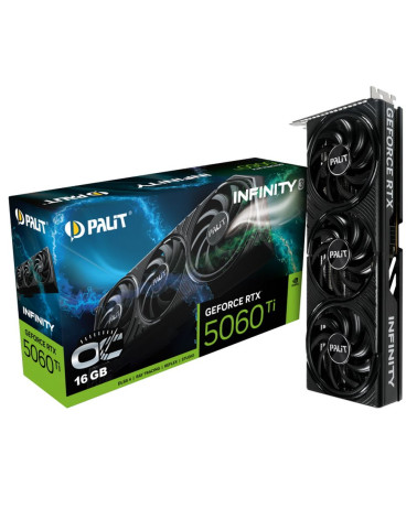 Видеокарта Palit RTX5060Ti INFINITY 3 OC 16GB GDDR7 128bit 3xDP HDMI 3FAN RTL