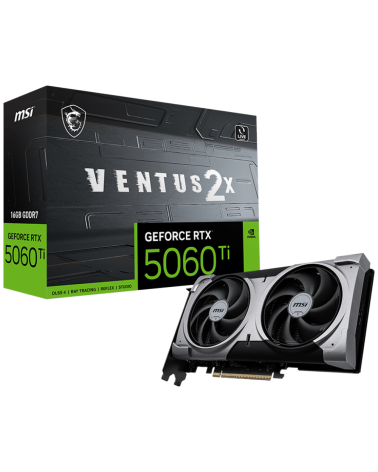 Видеокарта MSI RTX5060Ti VENTUS 2X PLUS 16GB GDDR7 128bit 3xDP HDMI 2FAN RTL
