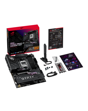 Материнская плата ASUS ROG STRIX B850-E GAMING WIFI AM5 ATX 4xDDR5 2xPCIEx16 5xM.2 2хUSB-C DP HDMI 5GLAN Wi-Fi 7