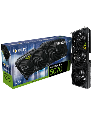 Видеокарта Palit RTX5070 GAMINGPRO-S 12GB GDDR7 192bit 3xDP HDMI 3FAN RTL
