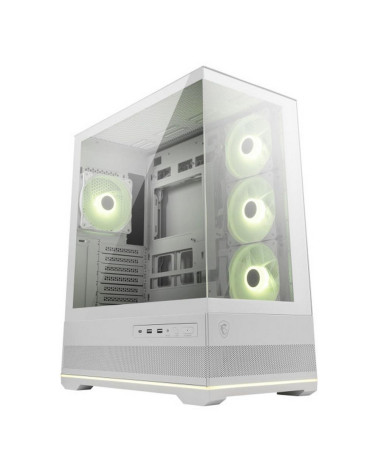 Корпус для ПК MSI MAG PANO 110R PZ WHITE, Global, 2xUSB 3.2 Gen 1, 1xUSB 3.2 Gen2 Type-C,
3x120mm ARGB Reverse Blade F