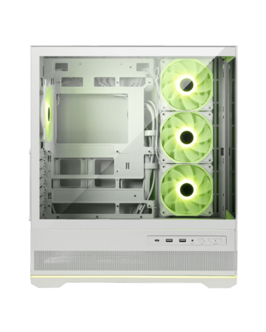 Корпус для ПК MSI MAG PANO 110R PZ WHITE, Global, 2xUSB 3.2 Gen 1, 1xUSB 3.2 Gen2 Type-C,
3x120mm ARGB Reverse Blade F