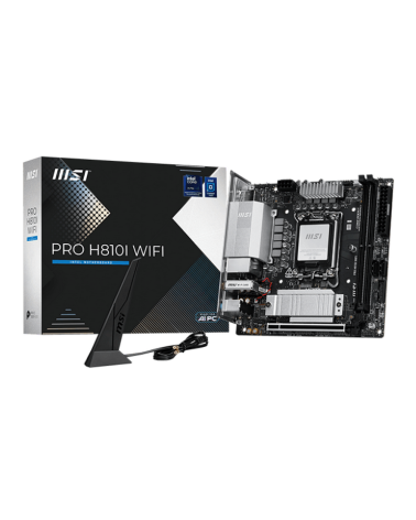 Материнская плата MSI PRO H810I WIFI H810, LGA1851, 2*DDR5, 1*PCIEx16, 1*M.2, 2*TypeC, 4*USB3.2Gen1, 6*USB2.0, 2*SATA3.0, 2.5G, 