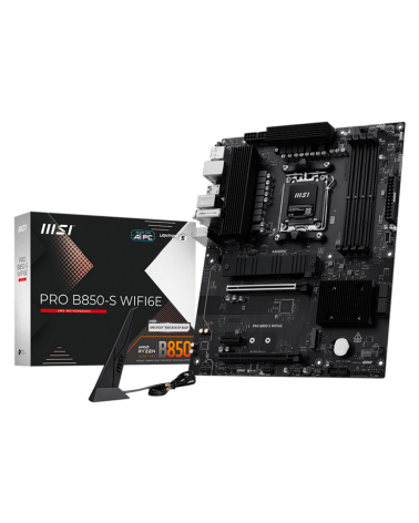 Материнская плата MSI PRO B850-S WIFI6E B850, AM5, 4*DDR5, 2*PCIEx16, 1*PCIEx1, 2*M.2, 2*TypeC, 3*USB3.2Gen2, 6*USB3.2Gen1, 4*US