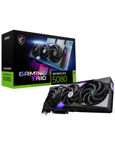 Видеокарта MSI RTX5080 GAMING TRIO OC 16GB GDDR7 256bit 3xDP HDMI 3FAN RTL