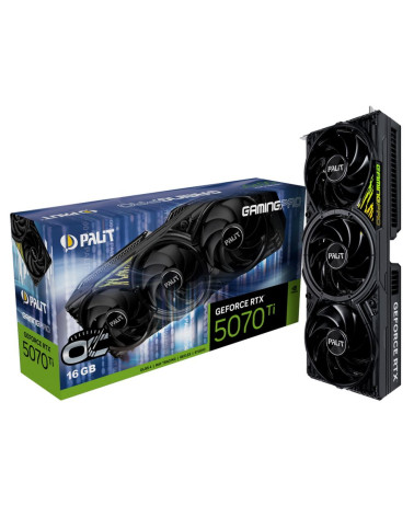 Видеокарта Palit RTX5070Ti GAMINGPRO OC 16GB GDDR7 256bit 3xDP HDMI 3FAN RTL