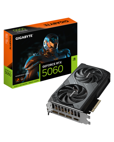 Видеокарта Gigabyte RTX5060 WINDFORCE OC 8GB GDDR7 128bit 3xDP HDMI 2FAN RTL