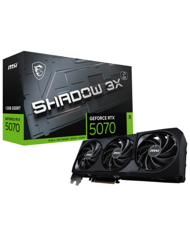 Видеокарта MSI RTX5070 SHADOW 3X 12GB GDDR7 192bit 3xDP HDMI 3FAN RTL
