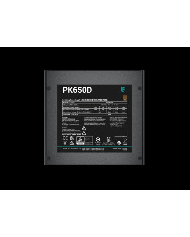 Блок питания Deepcool GAMERSTORM PK650D (ATX 2.4, 650W, PWM 120mm fan, Active PFC+DC to DC, 80+ BRONZE) RET