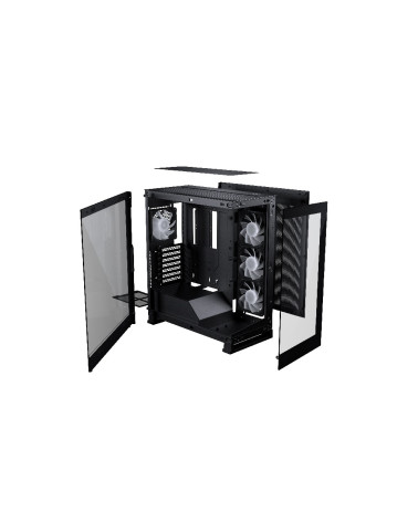 Корпус PHANTEKS NV5S Black, Digtial RGB Lighting, 4x120mm ARGB Fan, без БП, Tempered Glass, Mid-Tower / PH-NV523s_DBK01