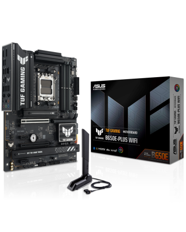 Материнская плата ASUS TUF GAMING B650E-PLUS WIFI AM5 ATX 4xDDR5 2xPCIEx16 2xPCIEx1 3xM.2 USB-C DP HDMI 2.5GLAN Wi-Fi 6E