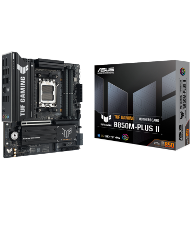 Материнская плата ASUS TUF GAMING B850M-PLUS II AM5 mATX 4хDDR5 PCIEx16 PCIEx1 USB-C DP HDMI 3xM.2 2.5GLAN