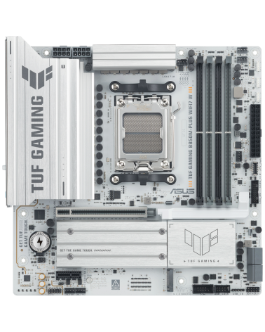 Материнская плата ASUS TUF GAMING B850M-PLUS WIFI7 W AM5 mATX 4xDDR5 PCIEx16 PCIEx1 3xM.2 USB-C DP HDMI 2.5GLAN WiFi 7