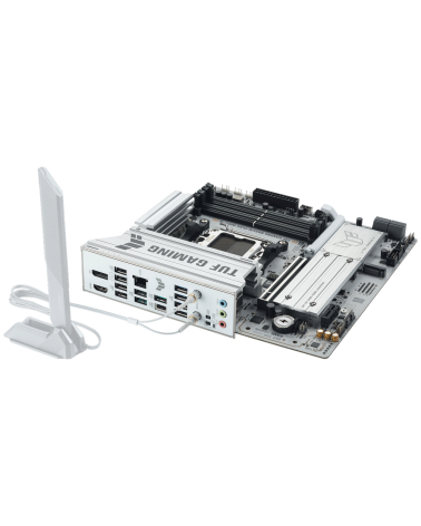 Материнская плата ASUS TUF GAMING B850M-PLUS WIFI7 W AM5 mATX 4xDDR5 PCIEx16 PCIEx1 3xM.2 USB-C DP HDMI 2.5GLAN WiFi 7