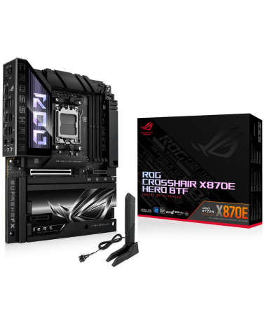 Материнская плата ASUS ROG CROSSHAIR X870E HERO BTF AM5 ATX 4xDDR5 PCIEx16 PCIEx4 5xM.2 4xUSB-C HDMI 5GLAN 2.5GLAN Wi-Fi 7