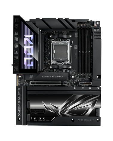 Материнская плата ASUS ROG CROSSHAIR X870E HERO BTF AM5 ATX 4xDDR5 PCIEx16 PCIEx4 5xM.2 4xUSB-C HDMI 5GLAN 2.5GLAN Wi-Fi 7