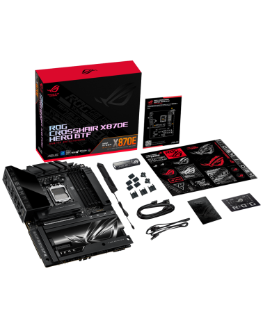 Материнская плата ASUS ROG CROSSHAIR X870E HERO BTF AM5 ATX 4xDDR5 PCIEx16 PCIEx4 5xM.2 4xUSB-C HDMI 5GLAN 2.5GLAN Wi-Fi 7