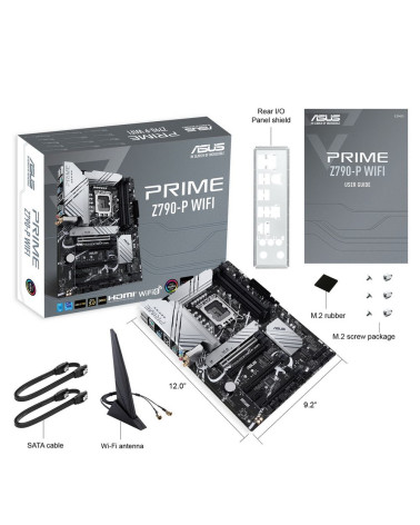 Материнская плата ASUS PRIME Z790-P WIFI LGA1700 ATX 4xDDR5 4xPCIEx16 PCIEx1 3xM.2 USB-C DP HDMI 2.5GLAN Wi-Fi 6