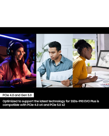 Твердотельный накопитель SSD Samsung M.2 2280 1 TB 990 EVO PLUS PCIe 4.0×4 / 5.0×2 NVMe