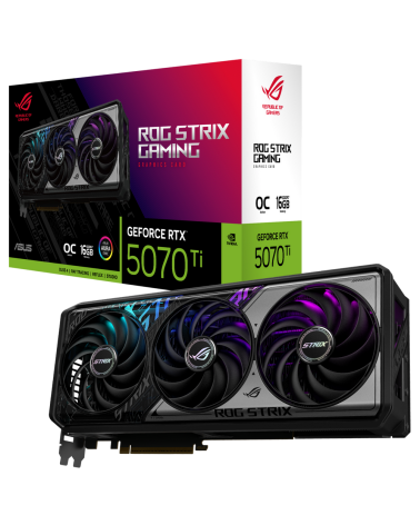 Видеокарта ASUS RTX5070Ti ROG STRIX OC 16GB GDDR7 256bit 3xDP 2xHDMI 3FAN RTL [ROG-STRIX-RTX5070TI-O16G-GAMING]