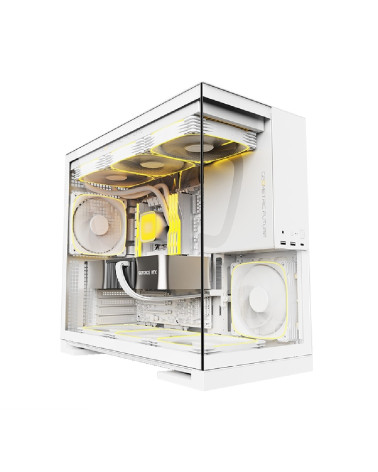 Корпус Geometric Future Model 5 White with fans / mid tower, E-ATX / 5x140mm ARGB fans / 1AM5WKWT01100