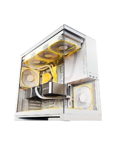 Корпус Geometric Future Model 5 White with fans / mid tower, E-ATX / 5x140mm ARGB fans / 1AM5WKWT01100