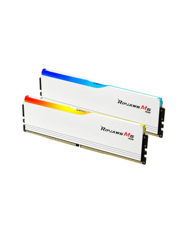 Модуль памяти DDR5 G.SKILL RIPJAWS M5 RGB 64GB (2x32GB) 6000MHz CL30 (30-40-40-96) 1.4V / F5-6000J3040G32GX2-RM5RW / White