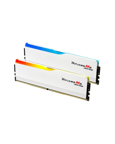Модуль памяти DDR5 G.SKILL RIPJAWS M5 NEO RGB 32GB (2x16GB) 6000MHz CL30 (30-38-38-96) 1.35V / F5-6000J3038F16GX2-RM5NRW / White