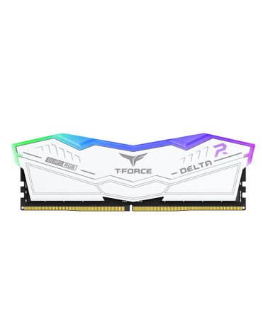Модуль памяти DDR5 TEAMGROUP T-Force Delta RGB 32GB (2x16GB) 6000MHz CL30 (30-36-36-76) 1.35V / FF4D532G6000HC30DC01 / White