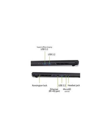 Ноутбук Acer Nitro V 17 AI ANV17-41-R0P2 AMD Ryzen 7 260/32Gb/SSD1Tb/RTX5060 8Gb/17.3"/IPS/FHD/1920x1080/144Hz/NoOS/Black (NH.QY