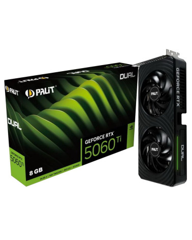 Видеокарта Palit RTX5060Ti DUAL 8GB GDDR7 128bit 3xDP HDMI 2FAN RTL