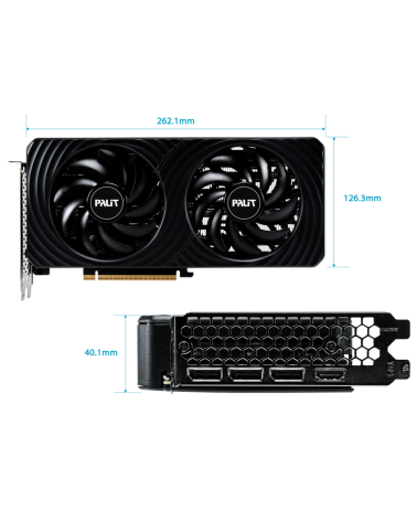 Видеокарта Palit RTX5060Ti DUAL 8GB GDDR7 128bit 3xDP HDMI 2FAN RTL