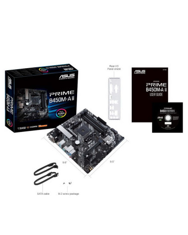 Материнская плата ASUS PRIME B450M-A II AM4 mATX 4xDDR4 PCI-Ex16 2xPCI-Ex1 M.2 HDMI DVI VGA GLAN (924986)