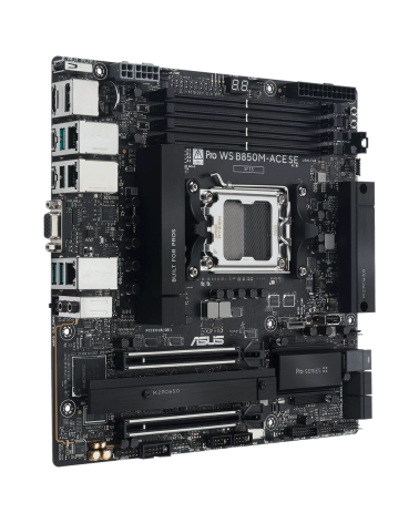 Материнская плата ASUS PRO WS B850M-ACE SE AM5 ATX 4xDDR5 2xPCIEx16 2xM.2 2хUSB-C DP HDMI VGA 10GLAN 2.5GLAN