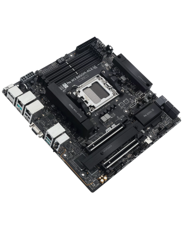 Материнская плата ASUS PRO WS B850M-ACE SE AM5 ATX 4xDDR5 2xPCIEx16 2xM.2 2хUSB-C DP HDMI VGA 10GLAN 2.5GLAN