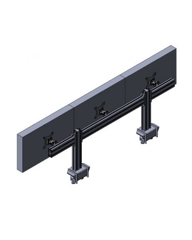 Аллегри 320W Настольный кронштейн для трех мониторов до 32" (цвет белый/черный/металлик)