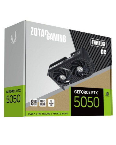 Видеокарта Zotac RTX5050 TWIN EDGE OC 8GB GDDR6 128bit 3xDP HDMI 2FAN MEDIUM PACK
