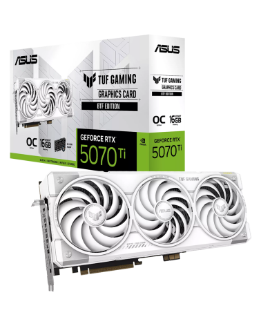 Видеокарта ASUS RTX5070Ti TUF GAMING BTF OC 16GB GDDR7 256bit 3xDP 2xHDMI 3FAN RTL (TUF-RTX5070TI-O16G-BTF-WHITE)