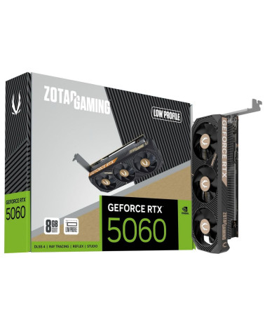 Видеокарта Zotac RTX5060 LOW PROFILE 8GB GDDR7 128bit 2xDP HDMI 3FAN LP LITE PACK