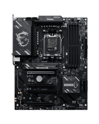 Материнская плата MSI B850 GAMING PRO WIFI6E B850, AM5, 4*DDR5, 4*PCIEx16, 2*M.2, 2*TypeC, 3*USB3.2Gen2, 6*USB3.2Gen1, 4*USB2.0,