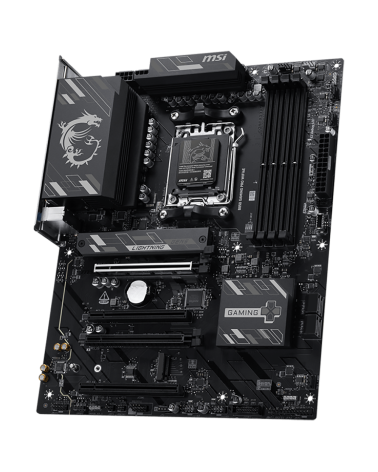 Материнская плата MSI B850 GAMING PRO WIFI6E B850, AM5, 4*DDR5, 4*PCIEx16, 2*M.2, 2*TypeC, 3*USB3.2Gen2, 6*USB3.2Gen1, 4*USB2.0,