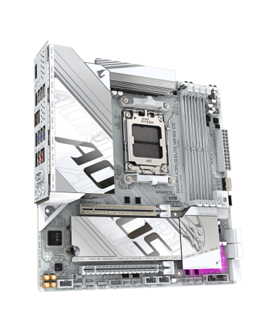 Материнская плата Gigabyte OEM B850M AORUS ELITE WIFI6E ICE, Socket AM5, AMD B850, 4xDDR5-5200, DP, 2xPCI-Ex16, 4xSATA3(RAID 0/1