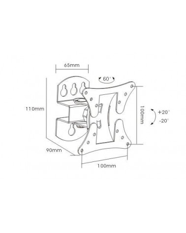 ARM MEDIA LCD-101 BLACK Настенный кронштейн для LED/LCD телевизоров