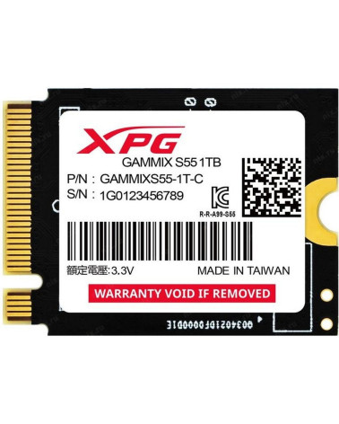 Твердотельный накопитель SSD ADATA M.2 2280 1TB XPG GAMMIX S55 PCIe Gen4x4 with NVMe 5000/3700, 3D ТLC NAND
