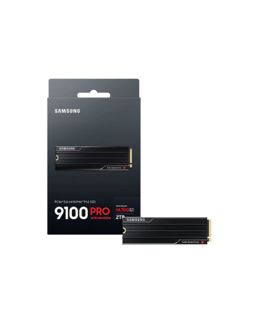Твердотельный накопитель SSD Samsung M.2 2280 2TB 9100 PRO Black Client SSD PCIe Gen5x4 with NVMe, 14700/13400, IOPS 1850/2600K,